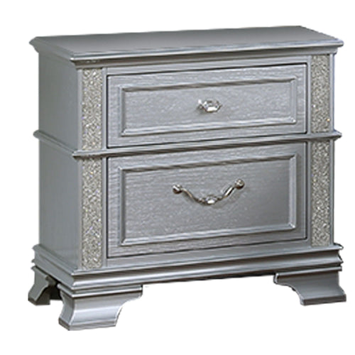 3 Piece Bedroom Set With Elegant Bed, 2 Nightstands