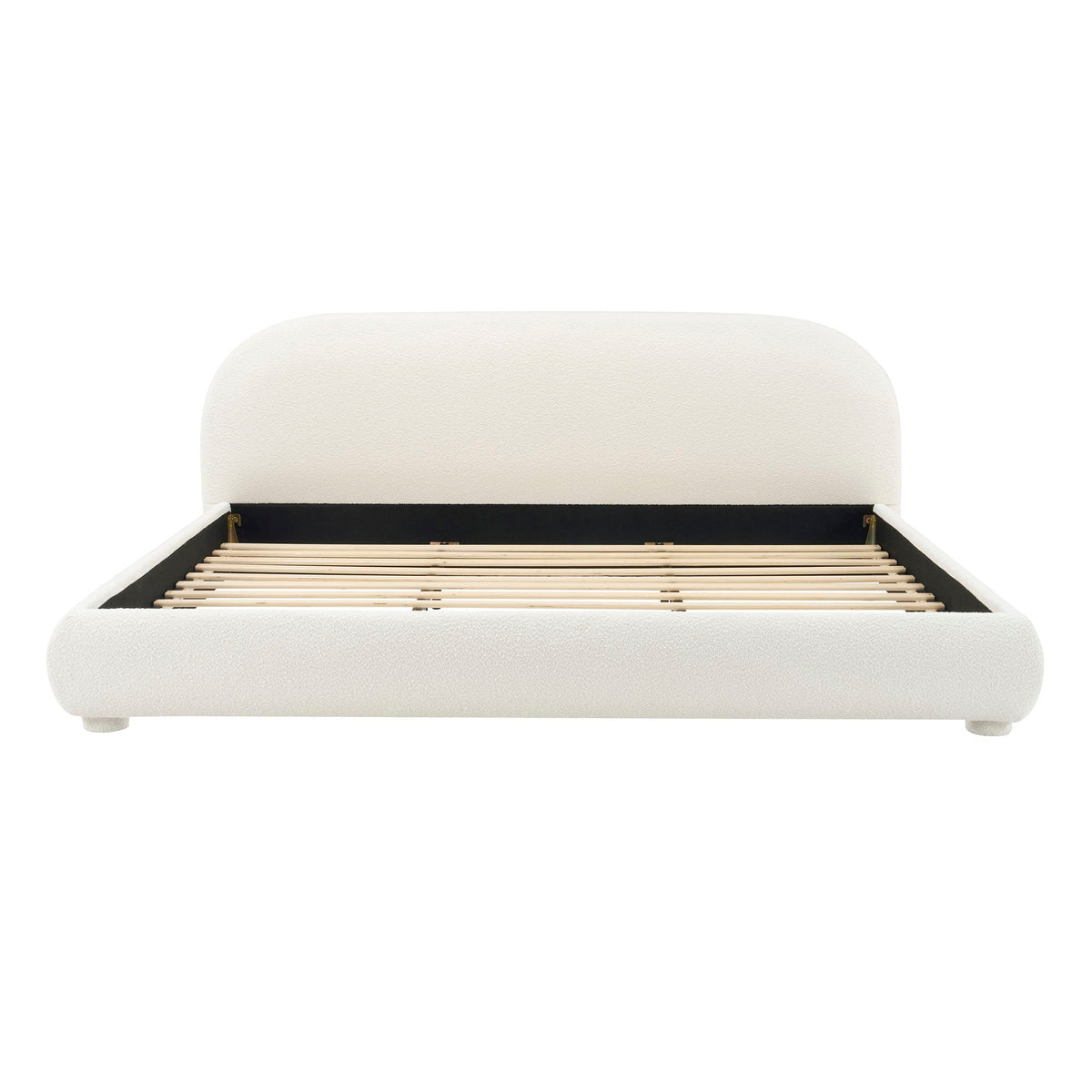Upholstered Simple Modern Bedroom Bed With Curved Headboard