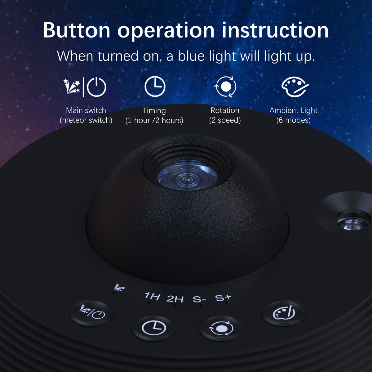 Planetarium Projector Pro for Bedroom, 13 in 1 Star Projector Galaxy Light, Ceiling Night Light Milky Way Mood Lighting with Timer, LED Space Galaxy Lamp Bedroom Room Decor for Adults Kids - BLACK