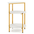 3-Tier Round End Table for Small Space and Bedroom Room