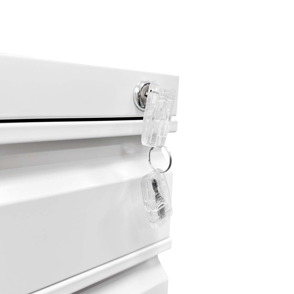 Metal Drawer Mobile File Cabinet With Lock For Home Office Organizer