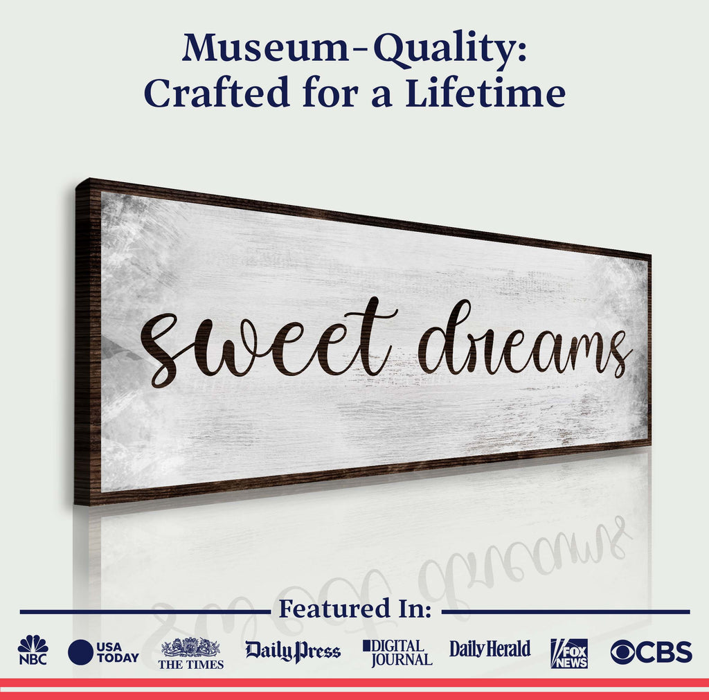 Sweet Dreams Bedroom Grunge Sign