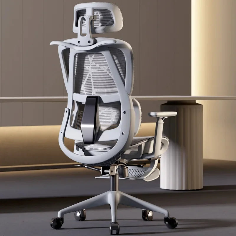 Computer Desk Chair Breathable Mesh Back Lumbar Support Adjustable Height Armrest Swivel Rolling Caster.
