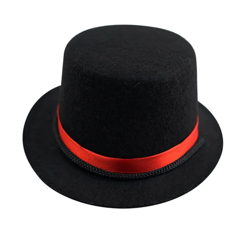 Pet Top Hat Gentleman Costume Accessory Adjustable Black Formal Party Cosplay Headwear for Dogs Cats and Small Animals