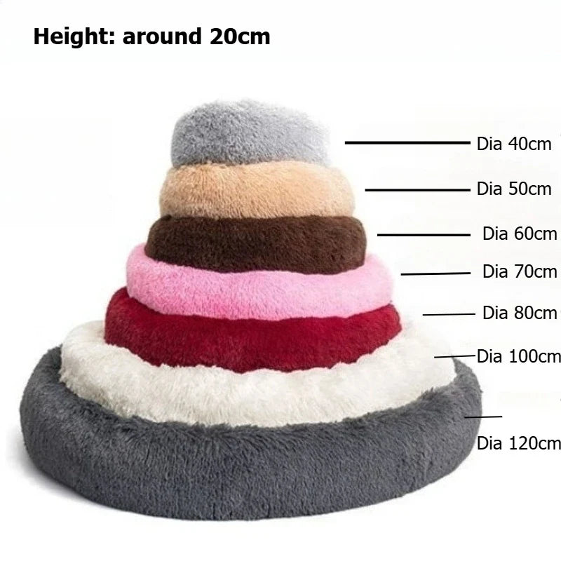 Dog House Cat House Plush Round Pet House Dog Bed Winter Dog Mat Pet Bed Pet Supplies