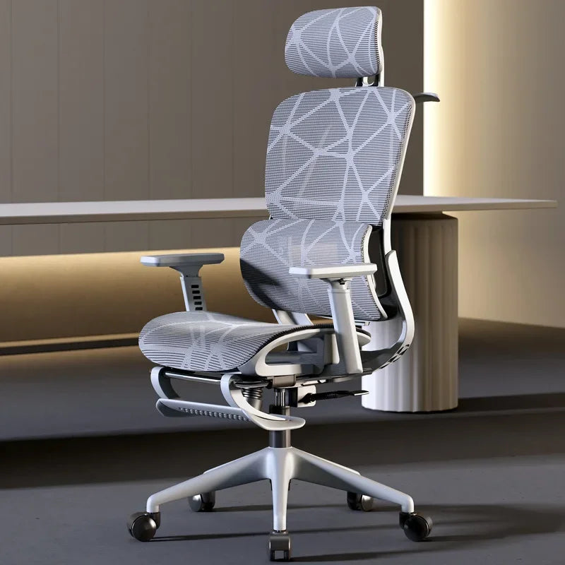 Computer Desk Chair Breathable Mesh Back Lumbar Support Adjustable Height Armrest Swivel Rolling Caster.