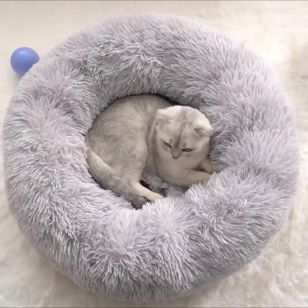Dog House Cat House Plush Round Pet House Dog Bed Winter Dog Mat Pet Bed Pet Supplies