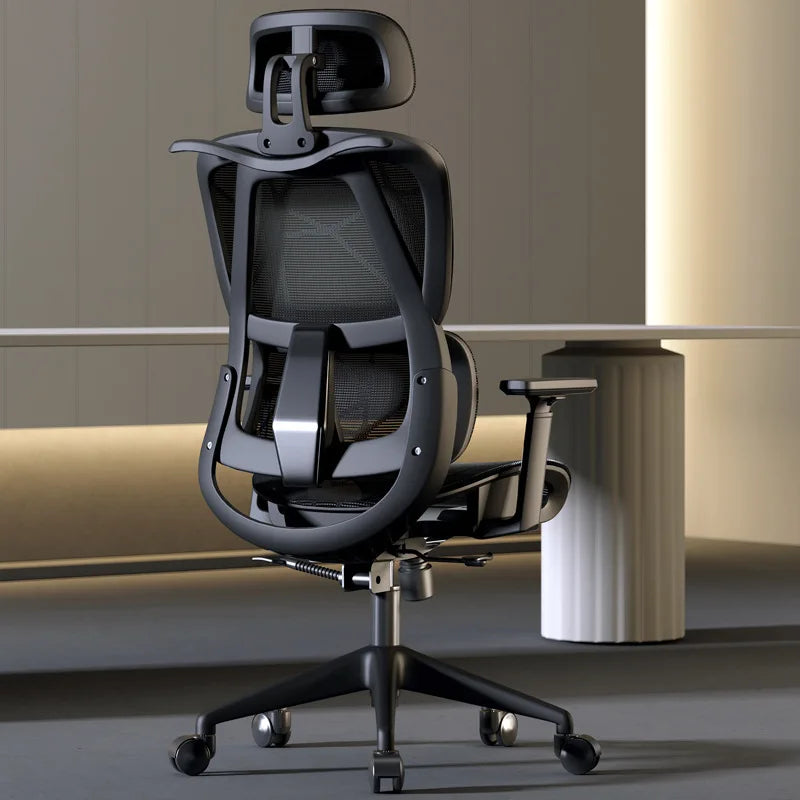 Computer Desk Chair Breathable Mesh Back Lumbar Support Adjustable Height Armrest Swivel Rolling Caster.