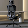 Computer Desk Chair Breathable Mesh Back Lumbar Support Adjustable Height Armrest Swivel Rolling Caster.