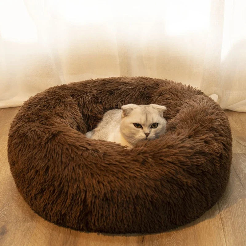 Dog House Cat House Plush Round Pet House Dog Bed Winter Dog Mat Pet Bed Pet Supplies