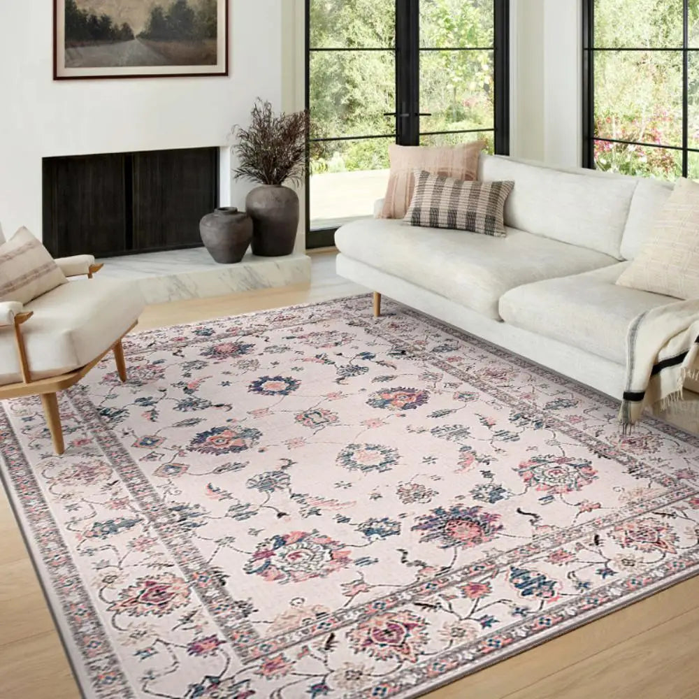VIKAMA Boho Luxury Carpet Crystal Velvet Bedroom Living Room Mat Home Decor Vintage Exotic Modern Minimalist Large Area Carpet