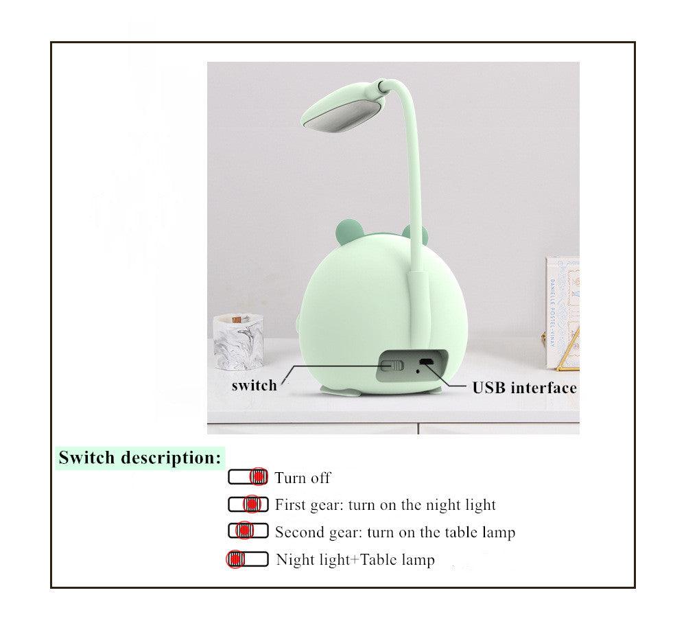 LED Desk lamp, Eye Protection, Energy-saving USB charging light for kids room.