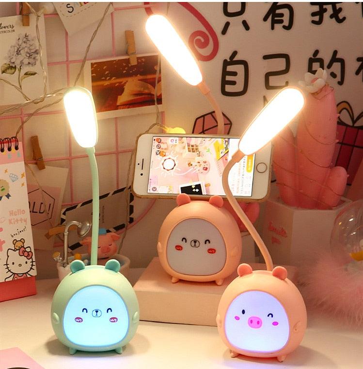 LED Desk lamp, Eye Protection, Energy-saving USB charging light for kids room.