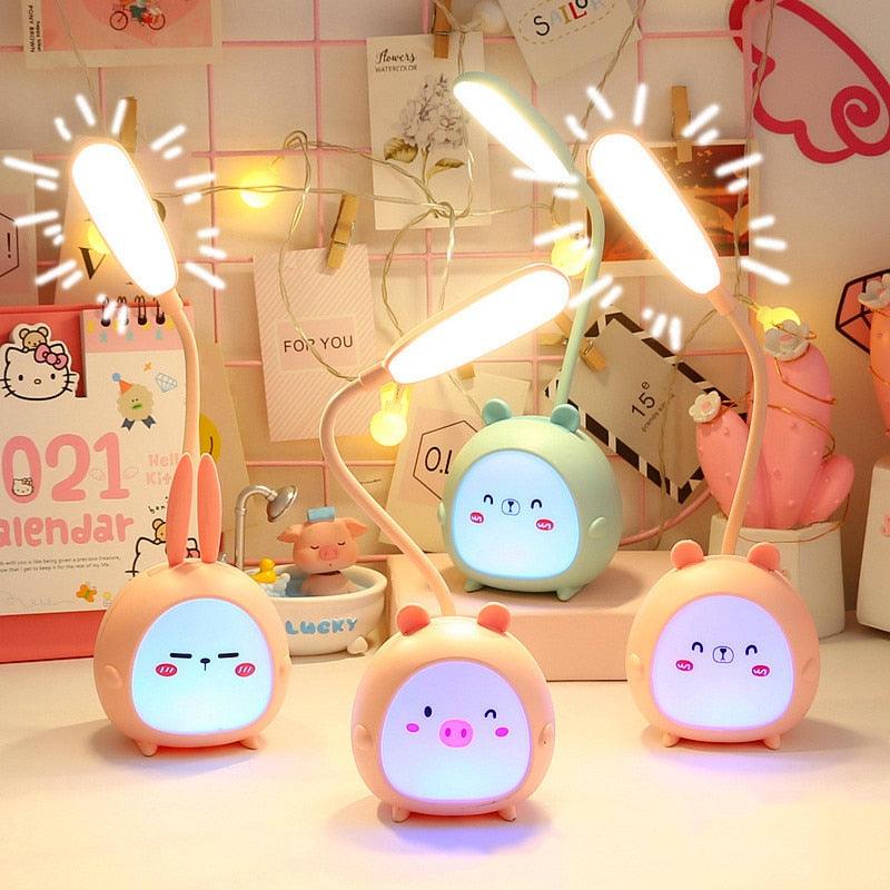 LED Desk lamp, Eye Protection, Energy-saving USB charging light for kids room.