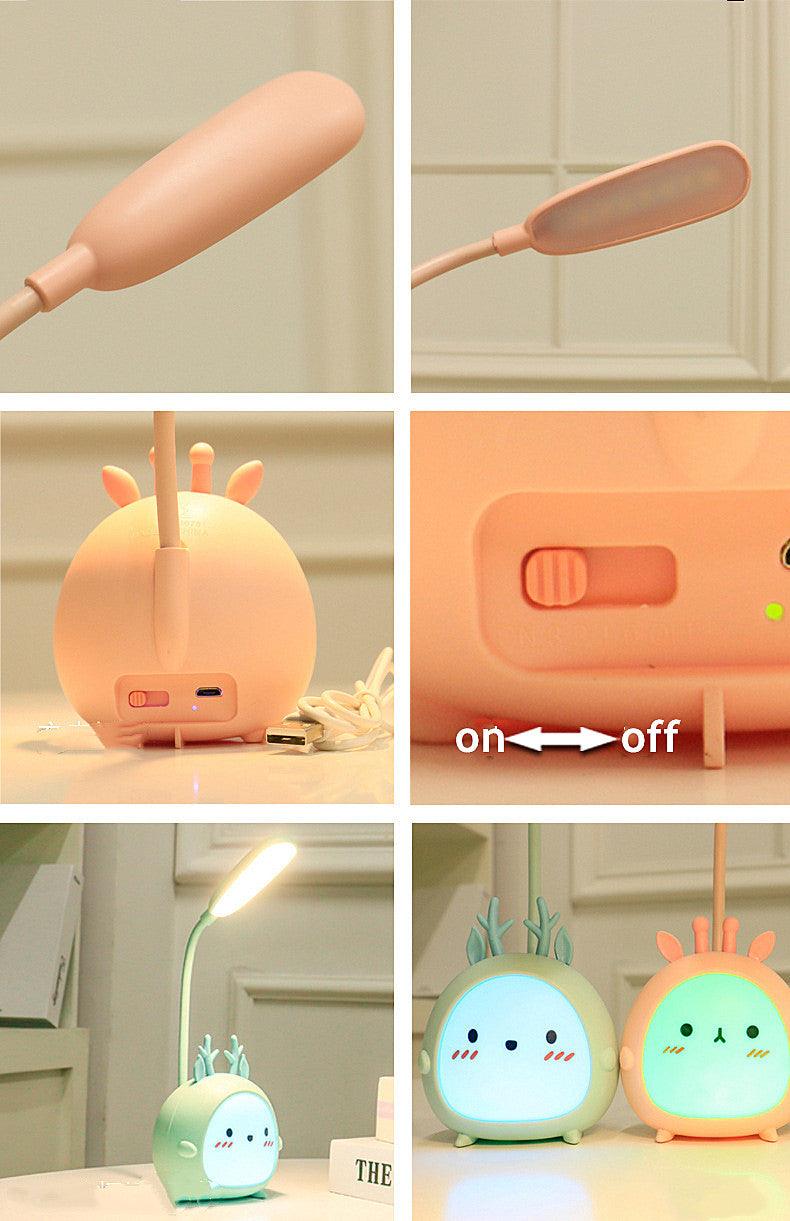 LED Desk lamp, Eye Protection, Energy-saving USB charging light for kids room.