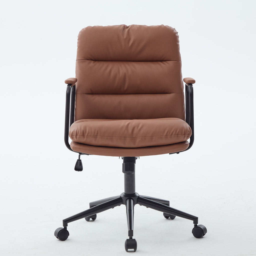 Mid Back Home Office Desk Task Chair with Wheels and Arms
