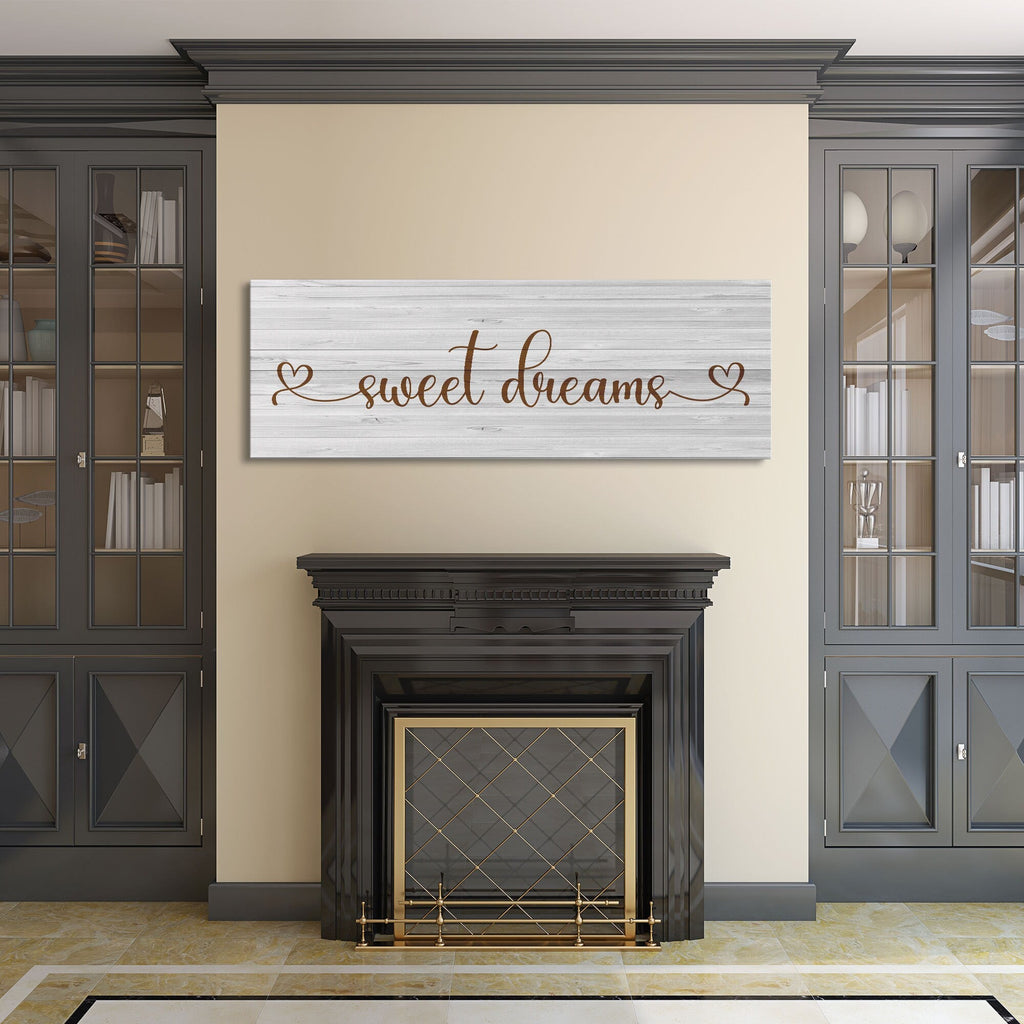 Sweet Dreams Sign, Large Bedroom Wall Decor over the Bed, Farmhouse Decor, Wall Art Decor, Canvas Print, Bedroom Wall Decor, guest room