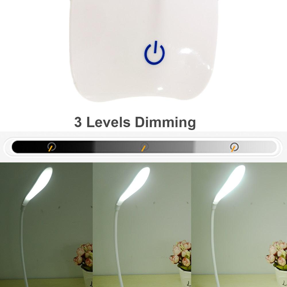 Office Desk LED Table Lamp USB Rechargeable Battery Bright Lamp.